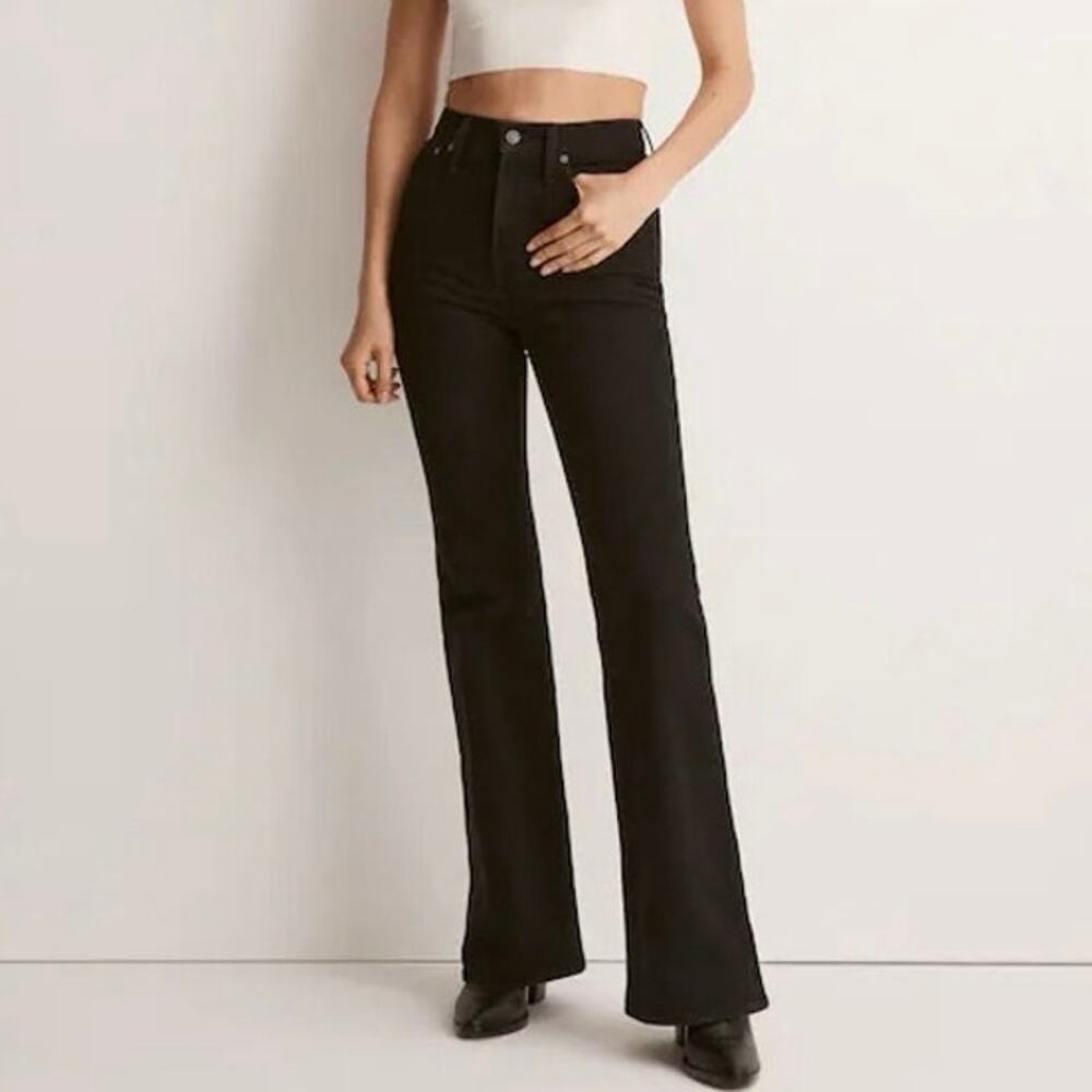 Madewell The Perfect Vintage Flare Jean in Black Sherborn Wash Size 28 Western